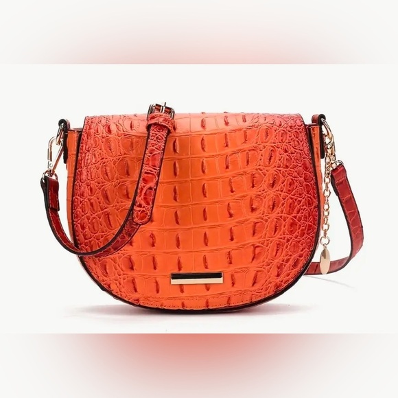 Stylish Crocodile Pattern Vogue Crossbody Bag - Picture 4 of 5